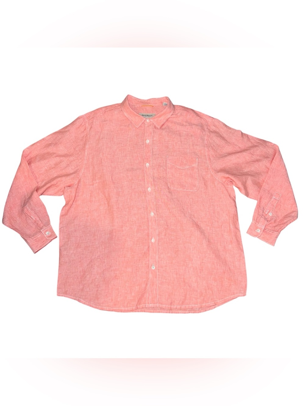 Tommy Bahama Coral Linen Button-Down Shirt Men’s XXL 100% Linen Casual Shirt